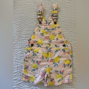 Toddler Lemon Print Shortalls